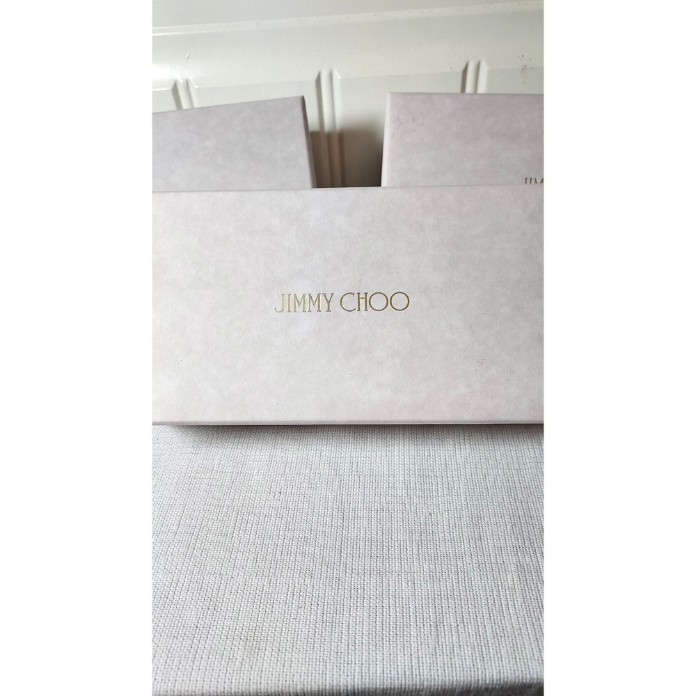 Jimmy Choo Empty Glasses Accessory Box OS Gray Gold Logo Storage Packaging